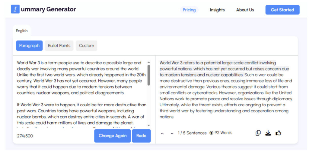 summary generator